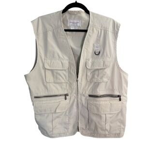 Tilley Utility Vest Mens L Tan Safari Travel ‎ Outdoor Fishing Hunting Workwear